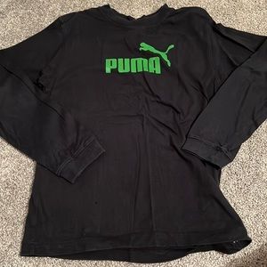 boys PUMA navy long sleeve tee size medium